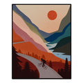 Mountain Cycling Man, Mountain Biking, Biking Poster Poster and Canvas