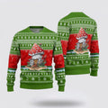 FUNSTUFFPRINT Mushrooms Green Pattern Ugly Christmas Sweater, Farm Sweater, Christmas Gift, Best Winter Outfit Christmas Ugly Sweater