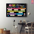 Music Class, Classroom Rules, Be Polite Be Respectful Be Positive Back To School Poster and Canvas