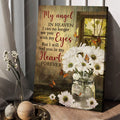 My Angel In Heaven, In Heaven I Can No Longer See You With My Eyes But I Will Feel You In My Heart Forever Poster and Canvas
