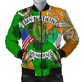 FUNSTUFFPRINTI My Nation My Heritage Men's Bomber Jacket - Irish Americans (Gaedheal-MheiriceÃ¡naigh) - Bomber Jacket