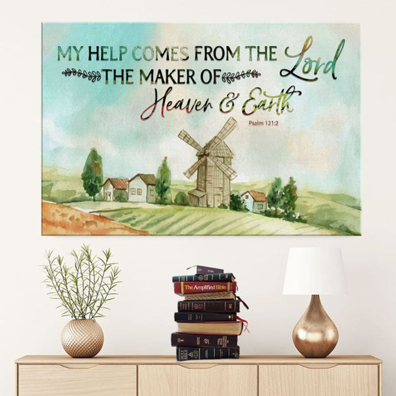 My Help Comes From The Lord Psalm 1212 Canvas Wall Art - Christian Canvas - Faith Canvas