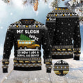 FUNSTUFFPRINT My Sleigh Broke So Now I Am A School Bus Driver Ugly Christmas Sweater, Christmas Sweater, Ugly Sweater, Funny Xmas Sweaters Ugly Sweater