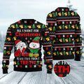 FUNSTUFFPRINT My Two Front Teeth Ugly Christmas Sweater, Christmas Sweater, Ugly Sweater, Funny Xmas Sweaters Ugly Sweater