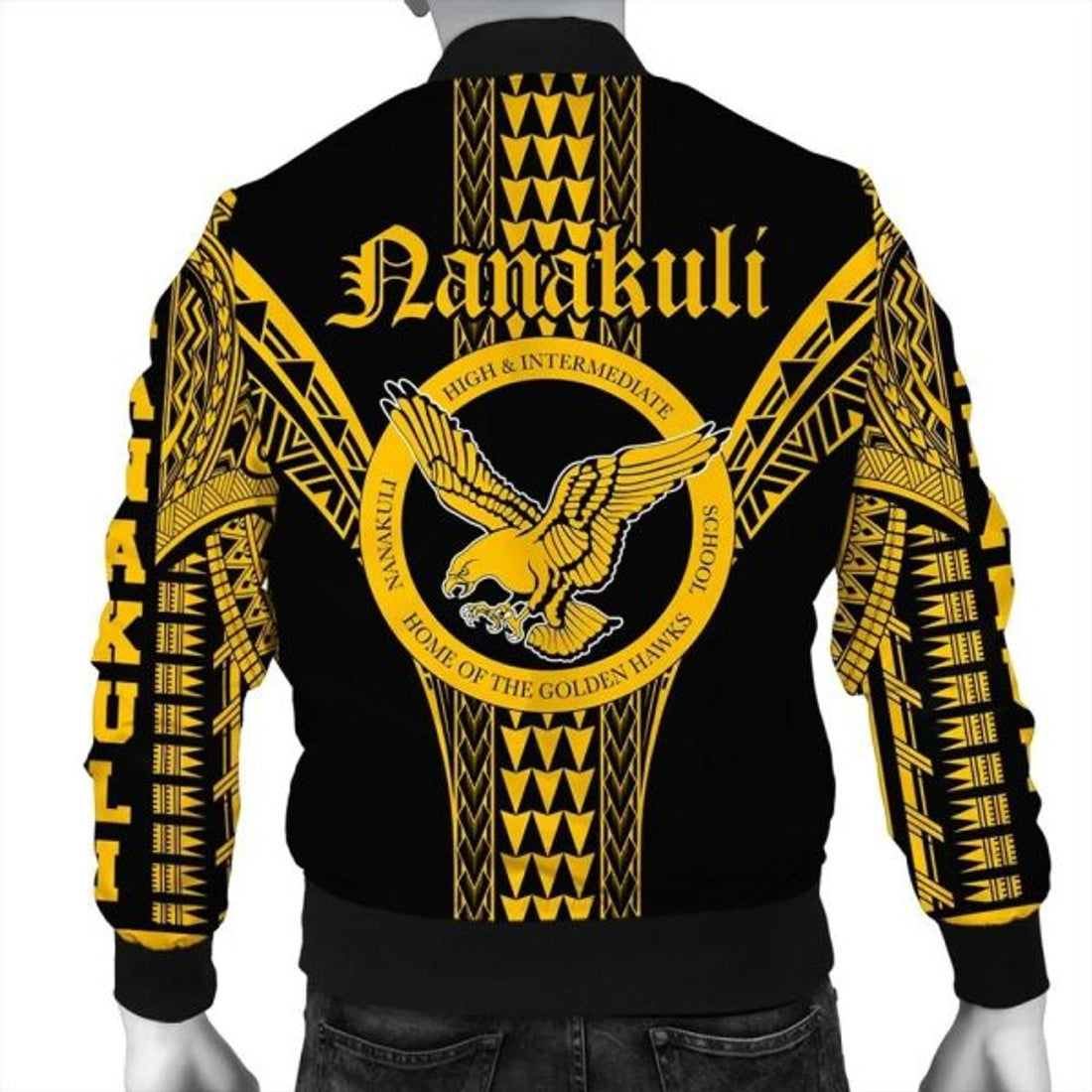 FUNSTUFFPRINTI Nanakuli High Bomber Jacket AH Bomber Jacket