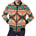 FUNSTUFFPRINTI Native American Navajo Indians Aztec Tribal Print Men's 3D Bomber Jacket