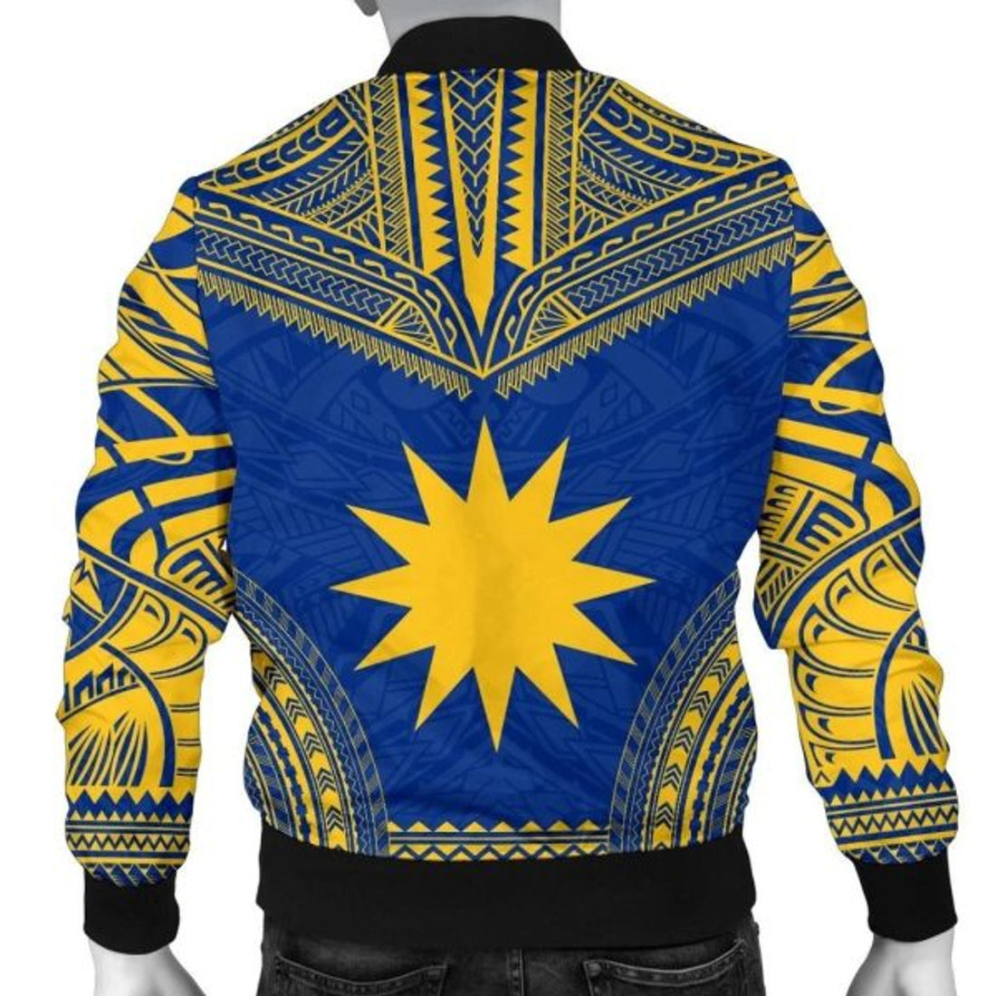 FUNSTUFFPRINTI Nauru Flag Polynesian Chief Men's Bomber Jacket - Bomber Jacket