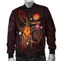 FUNSTUFFPRINTI Nauru Polynesian Men's Bomber Jacket - Legend of Nauru (Red) - Bomber Jacket