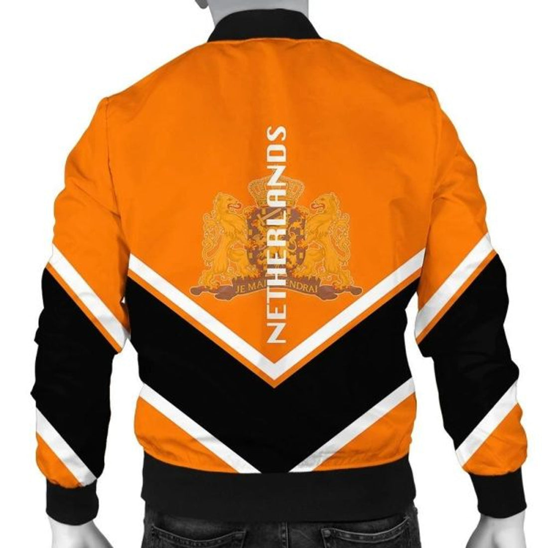 FUNSTUFFPRINTI Netherlands Coat Of Arms Men Bomber Jacket Lucian Style Bomber Jacket