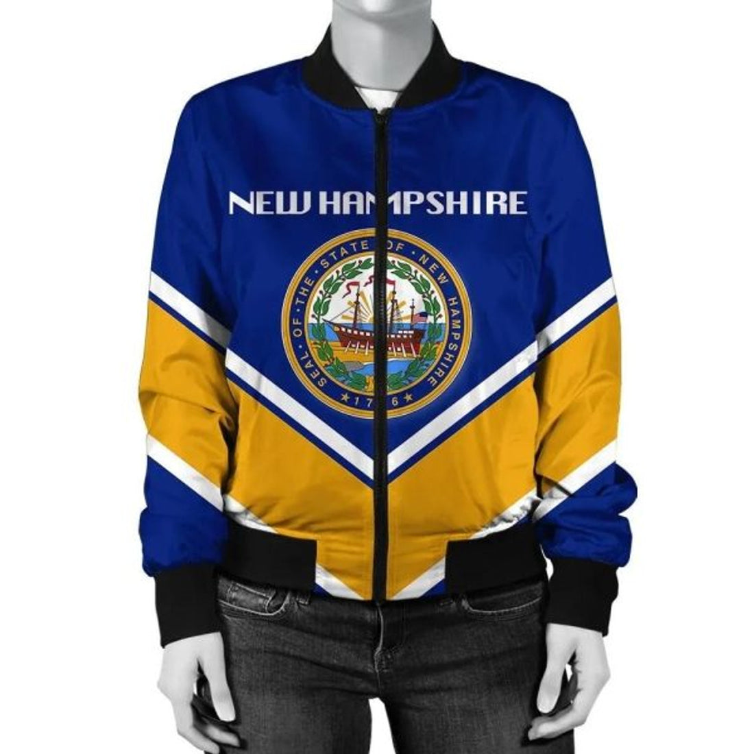 FUNSTUFFPRINTI New Brunswick Coat Of Arms Women Bomber Jacket Lucian Style Bomber Jacket