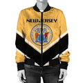 FUNSTUFFPRINTI New Hampshire Coat Of Arms Women Bomber Jacket Lucian Style Bomber Jacket