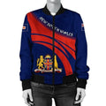 FUNSTUFFPRINTI New South Wales Coat Of Arms Women Bomber Jacket Cricket Bomber Jacket