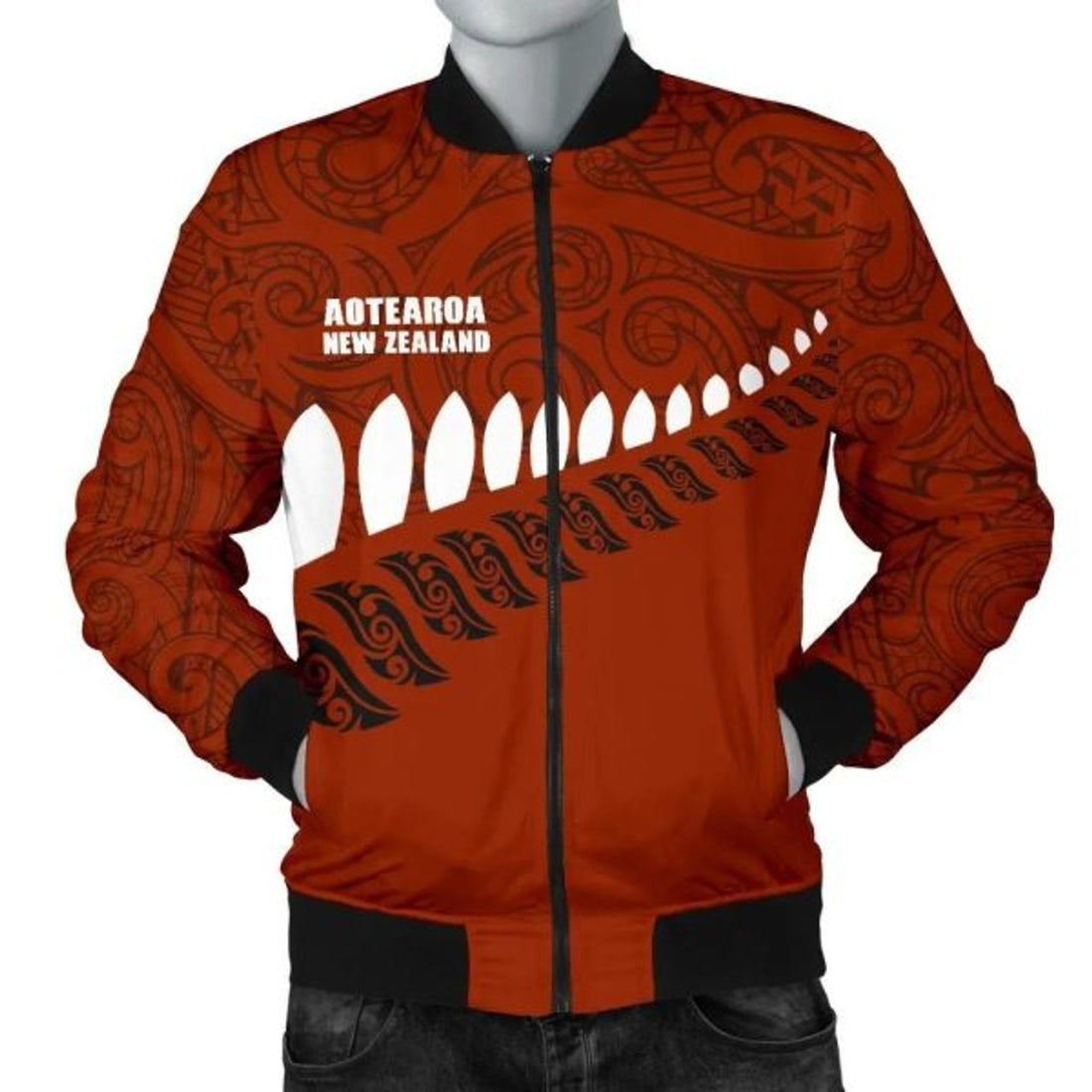 FUNSTUFFPRINTI New Zealand - Aotearoa 4th 3D Bomber Jacket