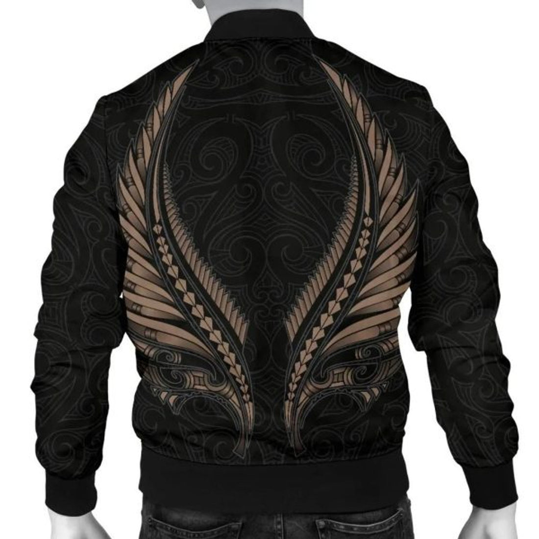 FUNSTUFFPRINTI New Zealand - Maori Fern Tattoo Men's 3D Bomber Jacket