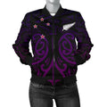 FUNSTUFFPRINTI New Zealand - Maori Mask Pullover Women's Bomber Jacket Purple 5 Bomber Jacket