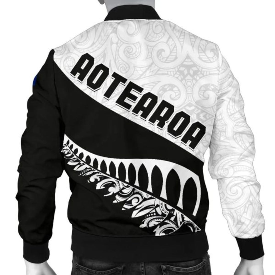 FUNSTUFFPRINTI New Zealand Men's Bomber Jacket - Silver Fern Koru Bomber Jacket