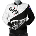 FUNSTUFFPRINTI New Zealand Men's Bomber Jacket - Silver Fern Koru Bomber Jacket