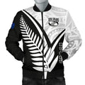 FUNSTUFFPRINTI New Zealand Rugby Men's Bomber Jacket - New Zealand Fern & Maori Patterns - Bomber Jacket