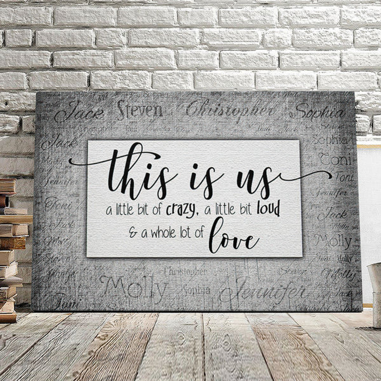 Personalized This Is Us Canvas Wall Art - Custom Name Wall Art For Family - Family Canvas - Family Poster - Canvas Family Gifts 