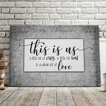 Personalized This Is Us Canvas Wall Art - Custom Name Wall Art For Family - Family Canvas - Family Poster - Canvas Family Gifts 