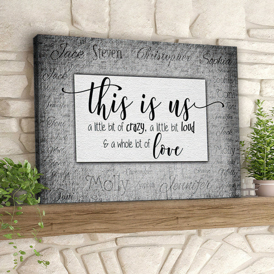Personalized This Is Us Canvas Wall Art - Custom Name Wall Art For Family - Family Canvas - Family Poster - Canvas Family Gifts 