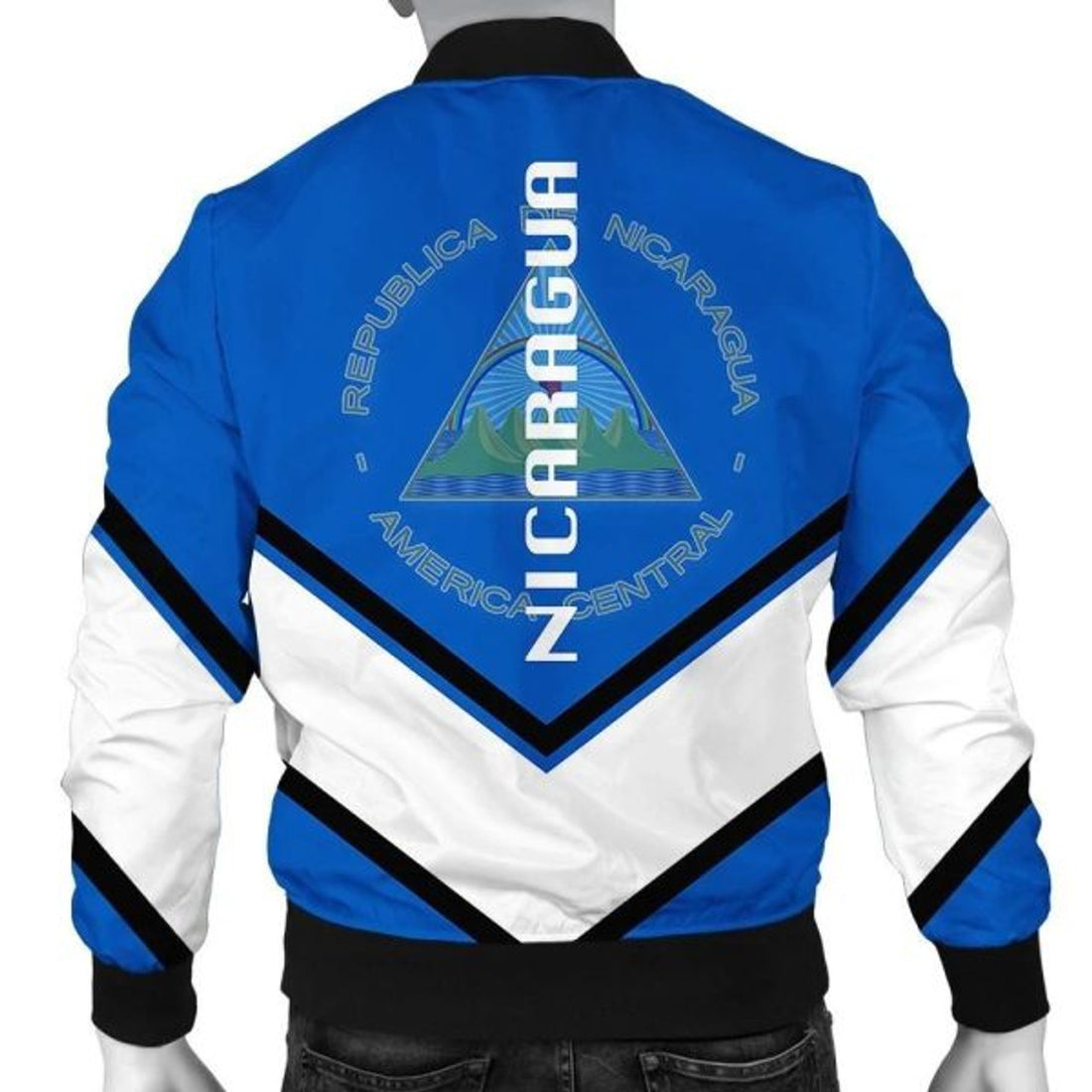 FUNSTUFFPRINTI Nicaragua Coat Of Arms Men Bomber Jacket Lucian Style