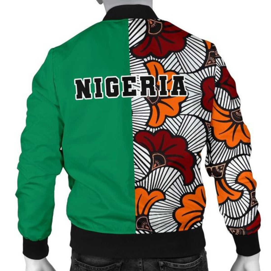FUNSTUFFPRINTI Nigeria Men's Bomber Jacket Ankara Pattern Bomber Jacket