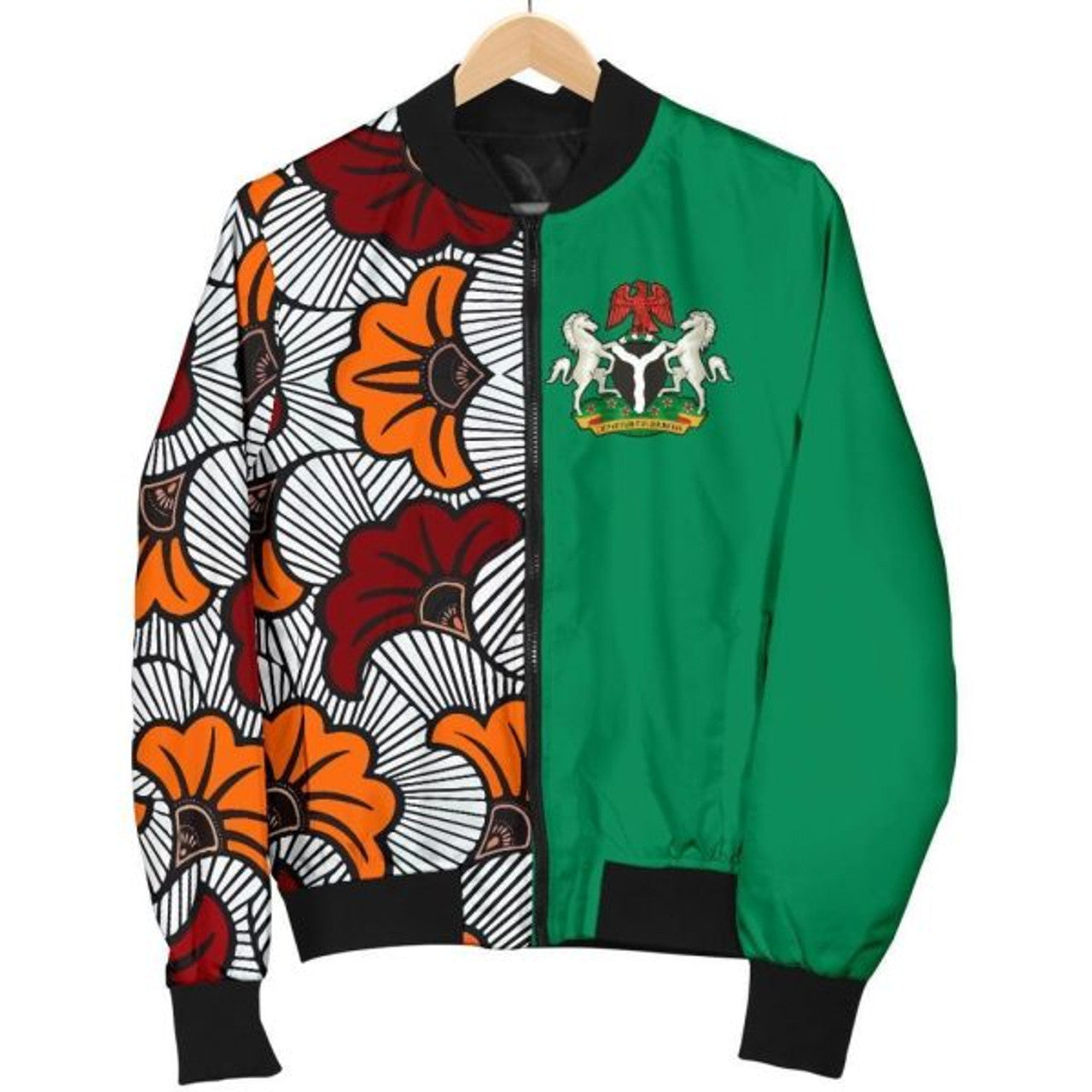 FUNSTUFFPRINTI Nigeria Men's Bomber Jacket Ankara Pattern Bomber Jacket