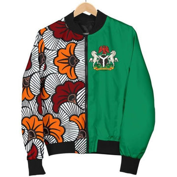 FUNSTUFFPRINTI Nigeria Men's Bomber Jacket Ankara Pattern Bomber Jacket