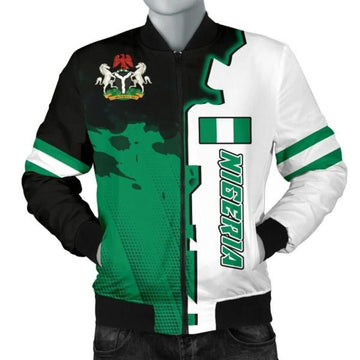 FUNSTUFFPRINTI Nigeria Men's Bomber Jacket - Independence Day - Bomber Jacket