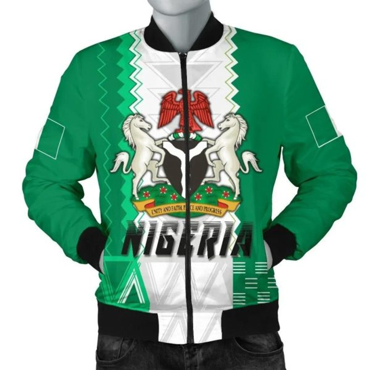 FUNSTUFFPRINTI Nigeria Men's Bomber Jacketimple Sports Bomber Jacket