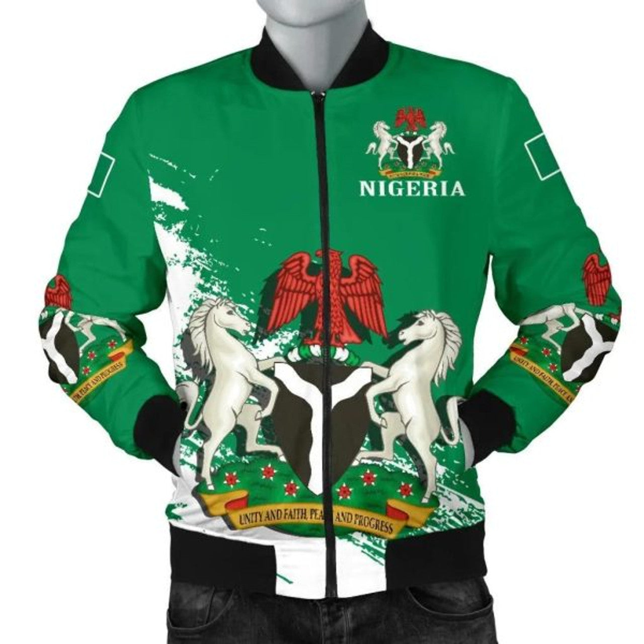 FUNSTUFFPRINTI Nigeria Special Men's 3D Bomber Jacket
