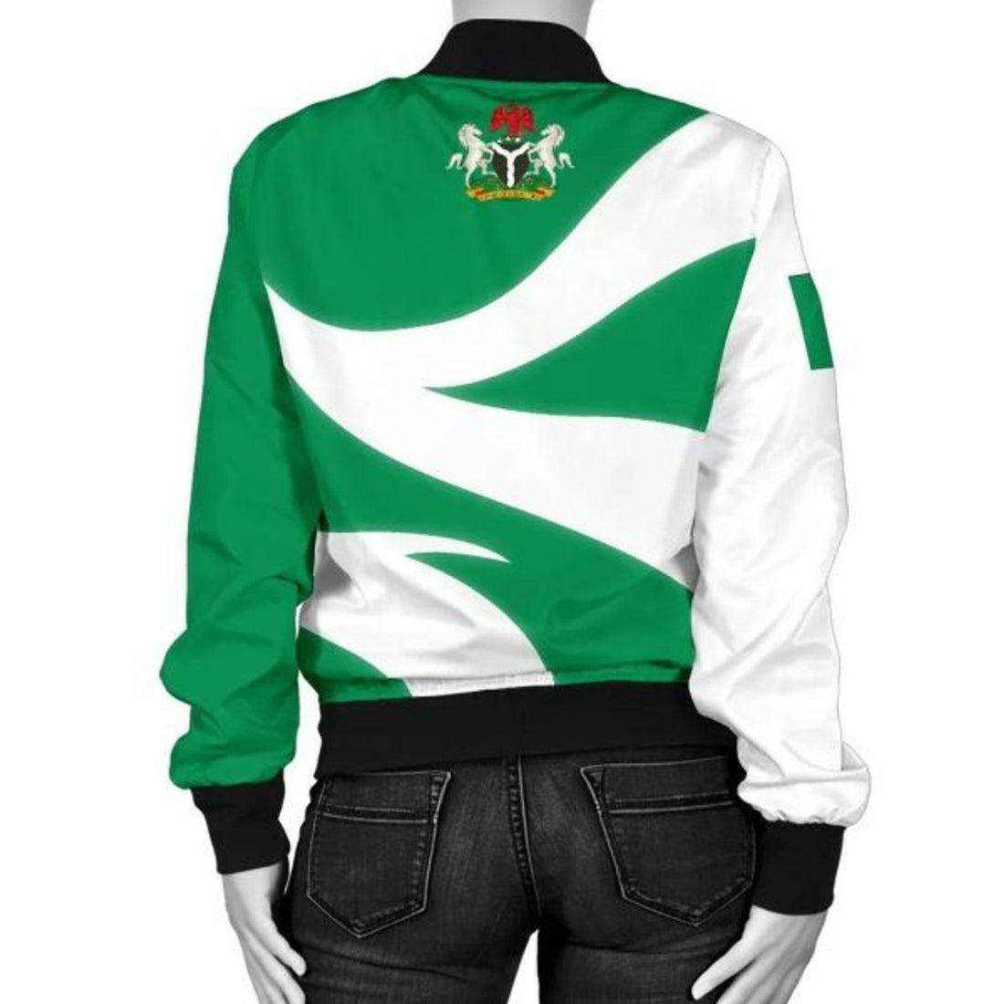 FUNSTUFFPRINTI Nigeria Women's Bomber Jacket - Eagle Version - Bomber Jacket