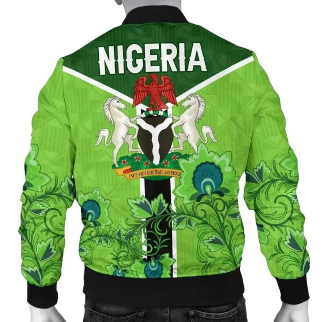 FUNSTUFFPRINTI Nigeria is My Homeland Men's 3D Bomber Jacket