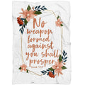 FUNSTUFFPRINT No Weapon Formed Against You Shall Prosper Isaiah 5417 Fleece Blanket - Christian Blanket - Bible Verse Blanket