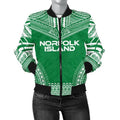 FUNSTUFFPRINT Norfolk Island Flag Polynesian Chief Women'S Bomber Jacket - Bomber Jacket