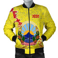 FUNSTUFFPRINT North Macedonia Christmas Coat Of Arms Men Bomber Jacket Style 3D Bomber Jacket