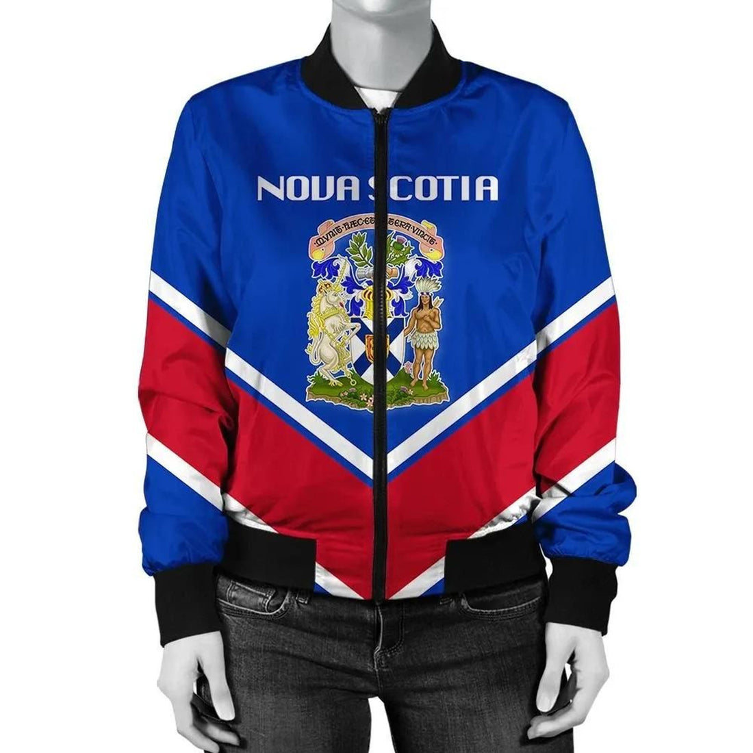 FUNSTUFFPRINT North Macedonia Coat Of Arms Women Bomber Jacket Lucian Style 3D Bomber Jacket