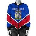 FUNSTUFFPRINT North Macedonia Coat Of Arms Women Bomber Jacket Lucian Style 3D Bomber Jacket