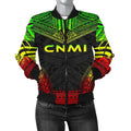 FUNSTUFFPRINT Northern Mariana Islands Polynesian Chief Women'S Bomber Jacket - Reggae Version - 3D Bomber Jacket