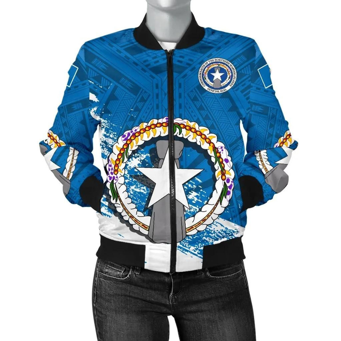 FUNSTUFFPRINT Northern Mariana Islands Special Women's 3D Bomber Jacket