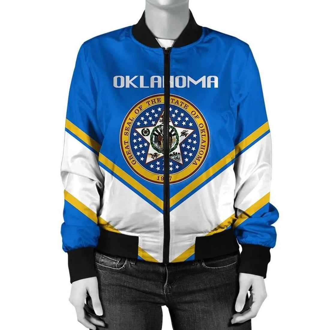 FUNSTUFFPRINT Nova Scotia Coat Of Arms Women Bomber Jacket Lucian Style 3D Bomber Jacket