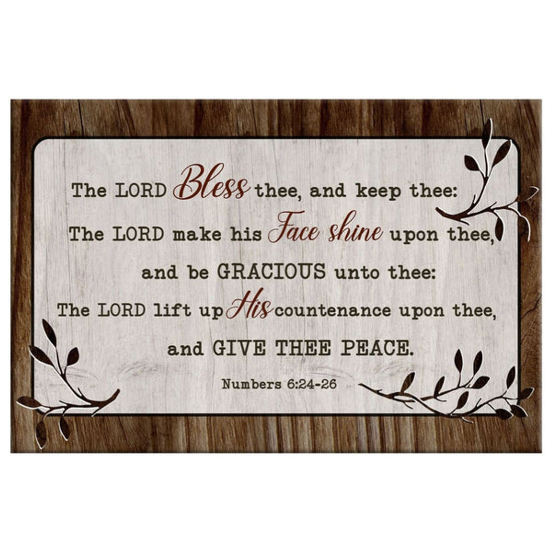 Numbers 624-26 The Lord Bless Thee And Keep Thee Wall Art Canvas