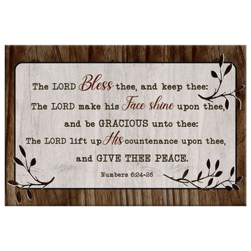 Numbers 624-26 The Lord Bless Thee And Keep Thee Wall Art Canvas