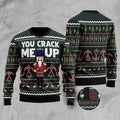 FUNSTUFFPRINT Nutcracker You Crack Me Up Ugly Christmas Sweater, Christmas Sweater, Ugly Sweater, Funny Xmas Sweaters Ugly Sweater
