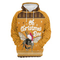 FUNSTUFFPRINT 3D Oh Christmas Bee All Over 3D Hoodie and Zip Hoodie