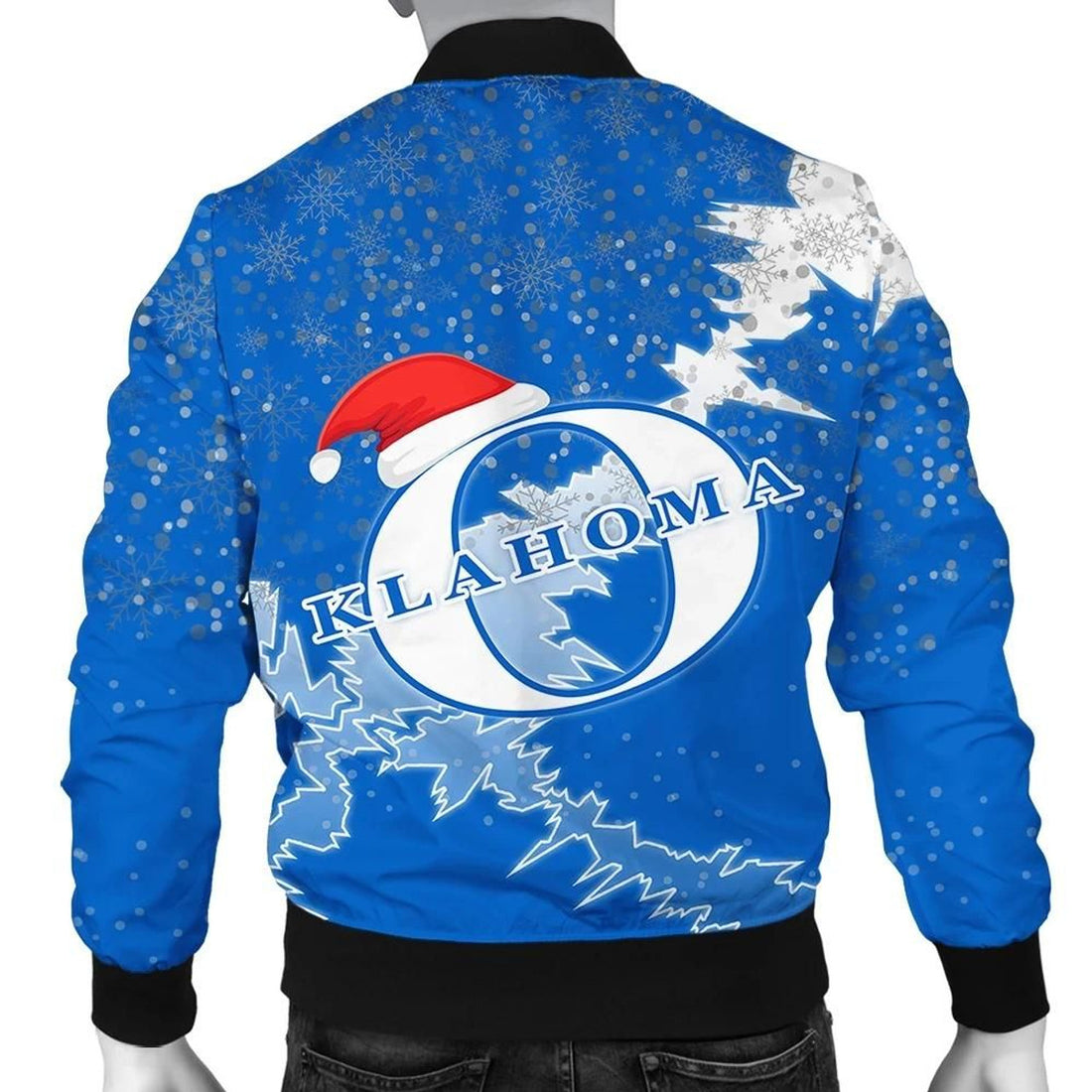 FUNSTUFFPRINT Oklahoma Christmas Coat Of Arms Men Bomber Jacket Style 3D Bomber Jacket