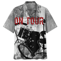 On Tour Drum Background Design Hawaiian Shirt