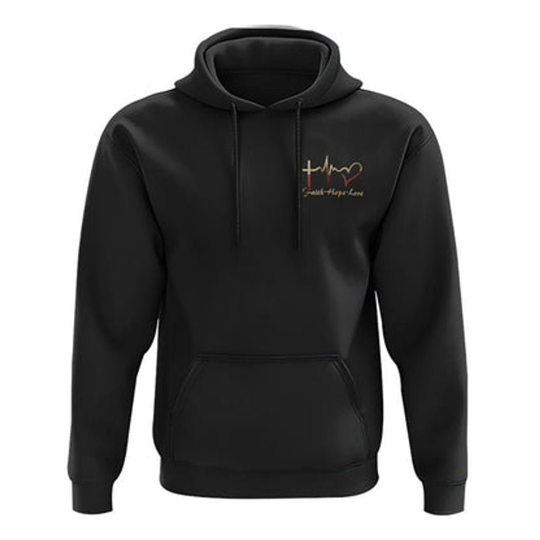 FUNSTUFFPRINT Hoodie One Nation Under God Faith Hope Love Vintage American Flag 3D Hoodie and Zip Hoodie