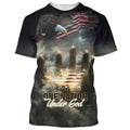 FUNSTUFFPRINT One Nation Under God American Christian 3D T-shirt